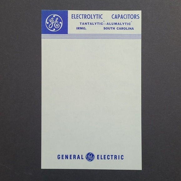 5/$12 - 1 Stationery Paper Ephemera GE General Electric Irmo SC Plant 1 Sheet - Picture 1 of 7